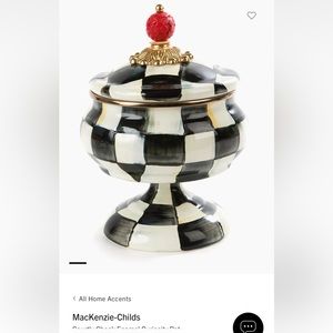 Mackenzie-childs Courtly Check Enamel
Curiosity Pot.